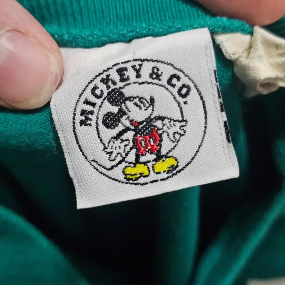 Mickey Co Vintage Green Blue TShirt Kids Toddler 4 Mickey Goofy Basketball